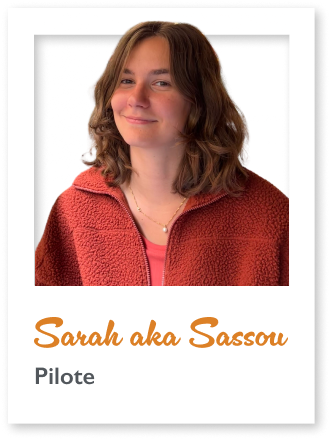 Portrait de la pilote Sassou (Sarah)